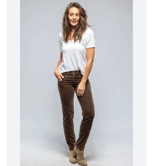 MAC Rich Jeans Denim - MAC Rich Jeans Slim Velvet In Fawn Brown 28 Chocolate Brown Designer Boho